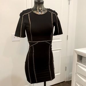 WYLDR little back dress gold stitching size XS